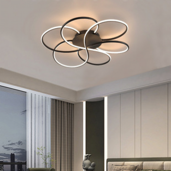 Master bedroom lamp, minimalist modern creative art study lamp, Nordic light luxury home warm romantic room ceiling lamp