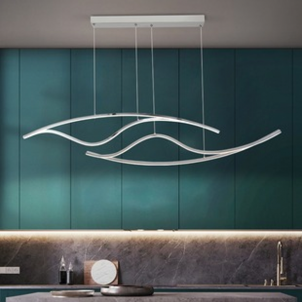 Minimalist restaurant pendant light, minimalist modern creative personalized dining table light, Nordic light luxury bar counter dining room LED strip light