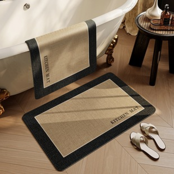 Bathroom and toilet specific diatomaceous earth floor mats, bathroom quick drying leather floor mats, anti slip and strong water absorbing carpets for households