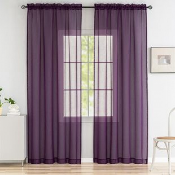 2025 new Dori solid color screen curtain living room, office, bedroom bay window, floor to ceiling semi blackout screen curtain