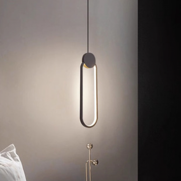 Nordic Ins style bedroom headboard pendant light, modern and minimalist, internet famous master bedroom, creative and personalized restaurant, long line small pendant light