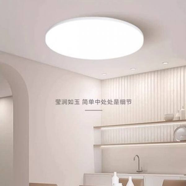Pure white ultra-thin LED ceiling light, hallway light, circular bedroom, modern and simple, bright balcony, kitchen, three proof light