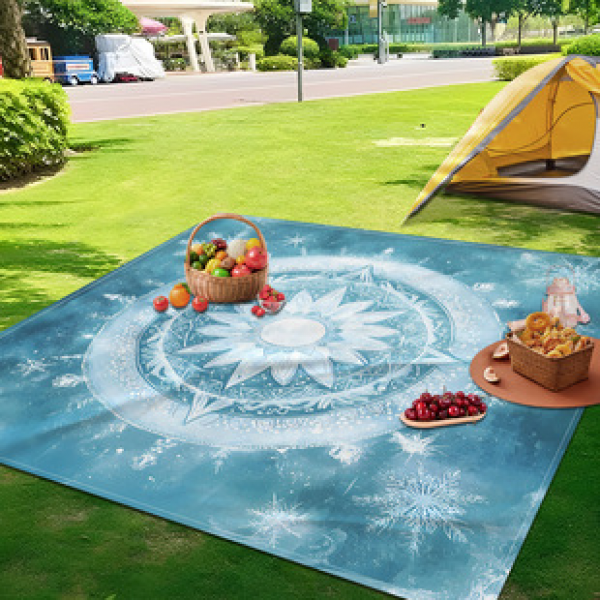 Cross border beach mat, quick drying, waterproof and moisture-proof mat, outdoor picnic mat, camping blanket