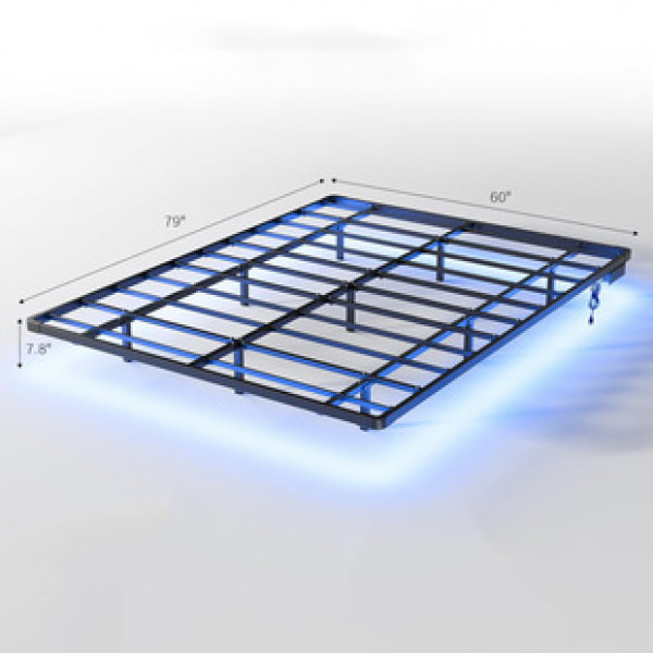 Cross border manufacturer direct sales suspended bed iron art bed double bed minimalist tatami frame iron bed single iron frame bed