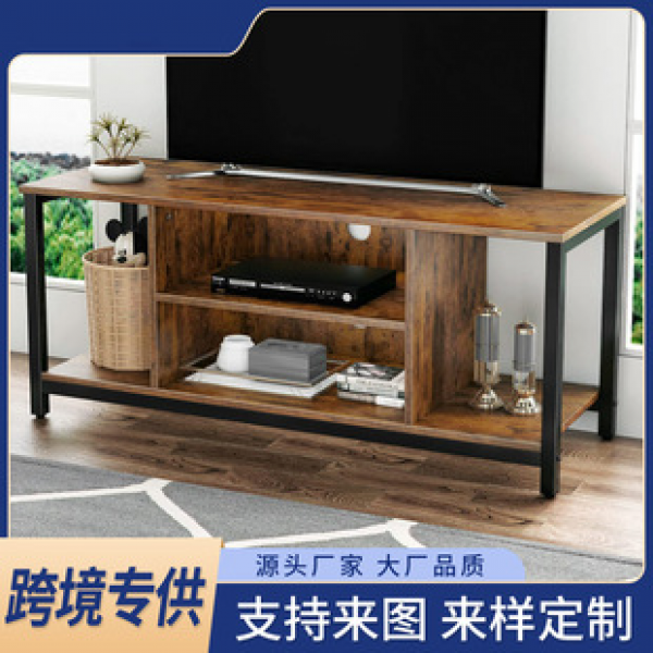 Factory cross-border living room wall to wall floor storage solid wood TV cabinet bedroom display display cabinet