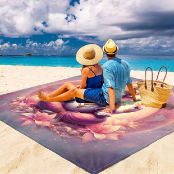 Cross border beach mat, quick drying, waterproof and moisture-proof mat, outdoor picnic mat, camping blanket