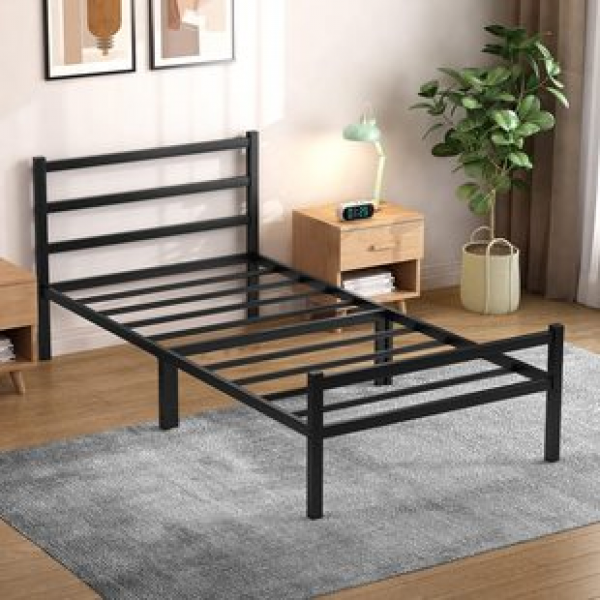 American style wrought iron bed, retro steel wood bed, master bedroom, king size bed, hotel homestay, thickened, simple, internet famous rental house, single bed