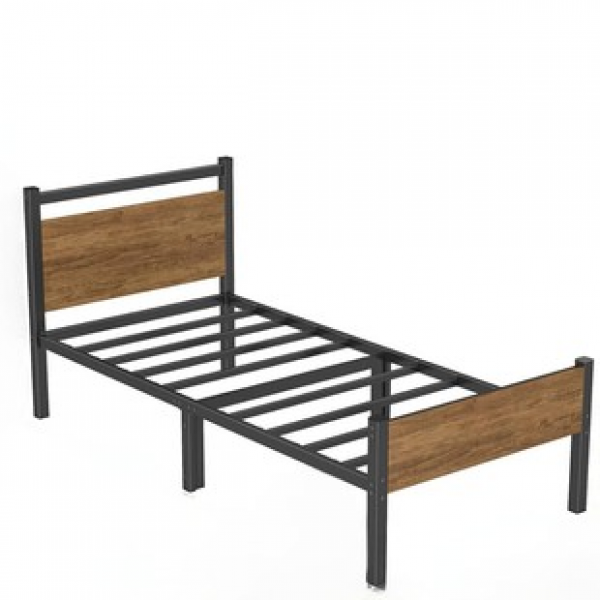 Manufacturer direct sales iron bed double bed household iron frame bed reinforced and thickened single iron frame splicing bed for rental rooms