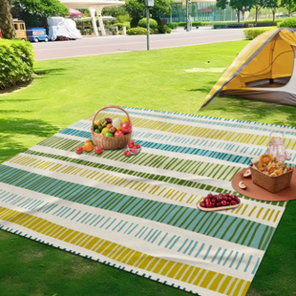 Cross border beach mat, quick drying, waterproof and moisture-proof mat, outdoor picnic mat, camping blanket