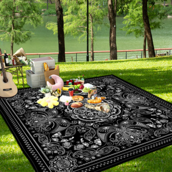 Cross border beach mat, quick drying, waterproof and moisture-proof mat, outdoor picnic mat, camping blanket