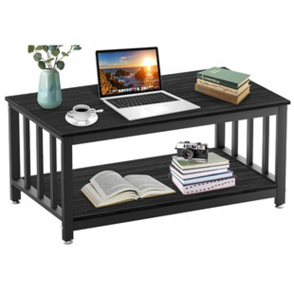 Manufacturer direct sales cross-border home living room sofa storage double-layer coffee table restaurant balcony multifunctional square coffee table