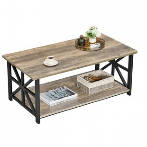 Manufacturer direct sales cross-border new modern minimalist style small-sized furniture living room coffee table square coffee table iron wood combination