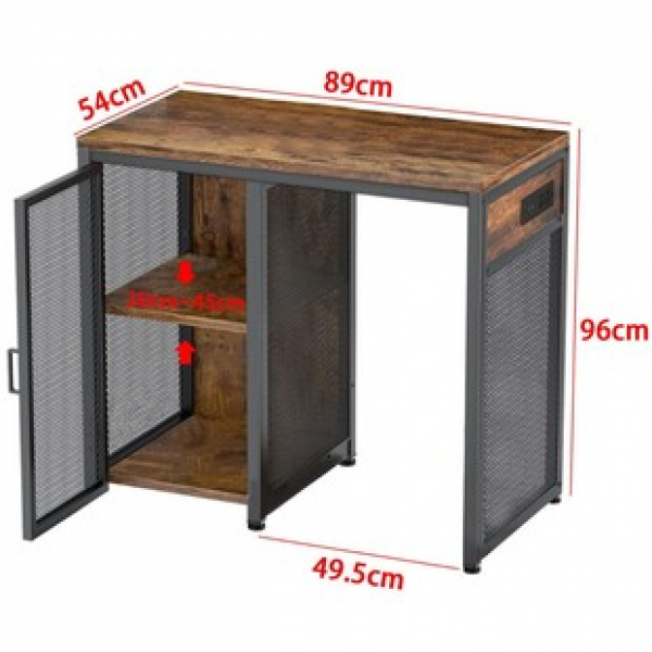 Simple furniture layered office appliance storage rack, carbon steel strip cabinet door, shredder, printer, document storage rack, trendy