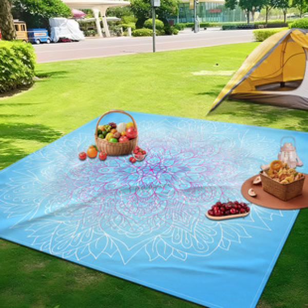 Cross border beach mat, quick drying, waterproof and moisture-proof mat, outdoor picnic mat, camping blanket