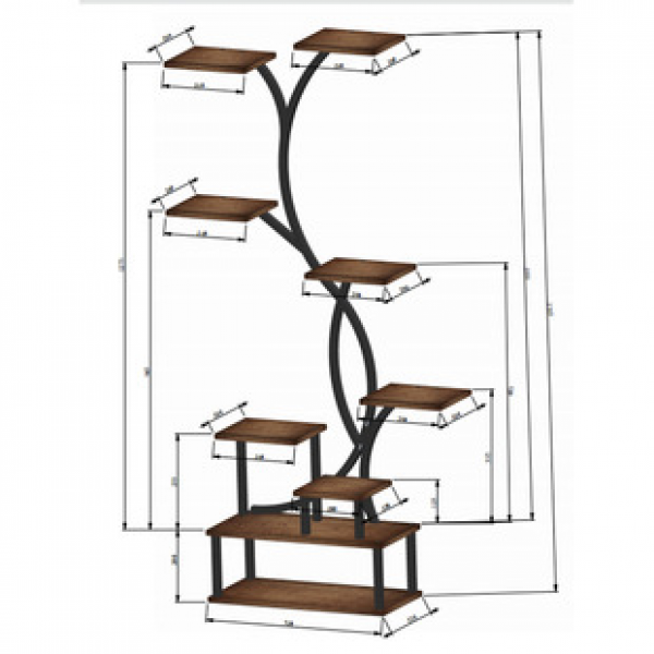Cross border indoor plant rack, metal flower rack, floor standing storage rack, splicing storage rack, multi-layer green plant flowerpot rack