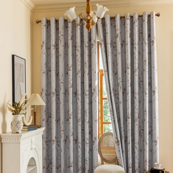 1pc new small flower laminated printed shading cloth for home use, shading and insulation, thickened living room and bedroom decoration, pole wearing