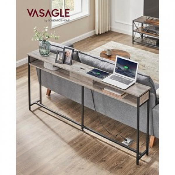 Cross border small unit simple storage cabinet with hidden socket edge cabinet, slender sofa edge table, household storage cabinet