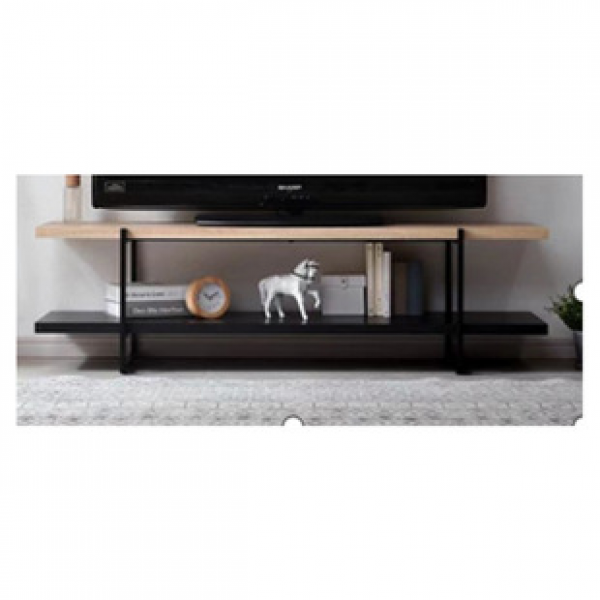 Nordic coffee table, small layout, simple modern solid wood industrial style, tea table, simple TV cabinet, creative iron long table