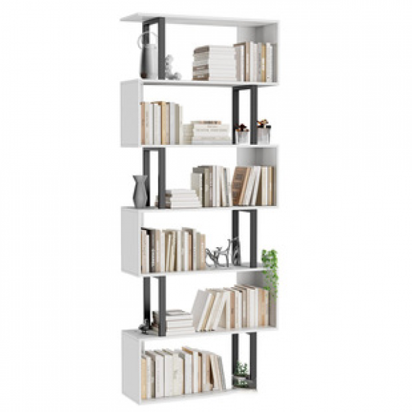 Multi layer bookshelf storage rack, floor standing magazine display rack, simple storage rack, retro rack, creative floor standing storage rack, trendy