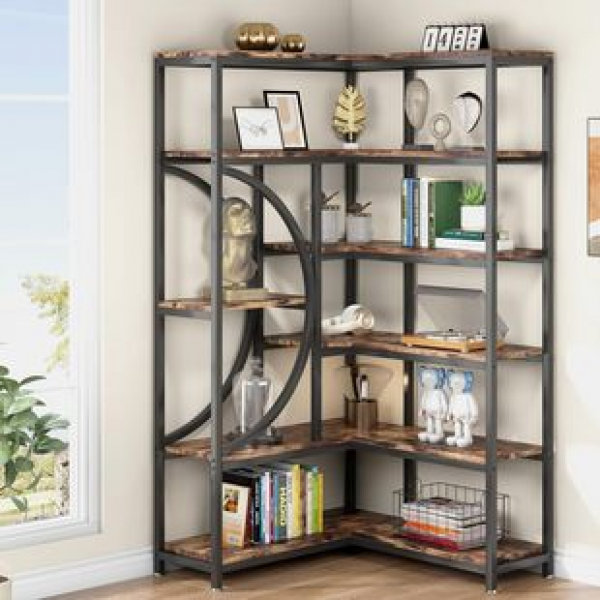 Cross border popular corner bookshelf large corner bookshelf display storage rack multifunctional indoor flower rack manufacturer direct sales