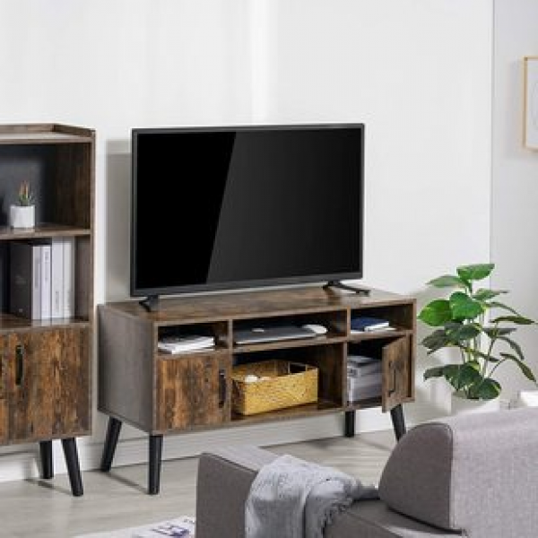 Cross border retro steel wood furniture TV stand with storage rack Living room sofa Tea table TV cabinet Manufacturer direct sales