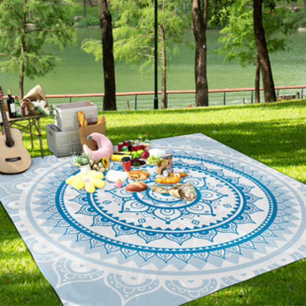 Cross border beach mat, quick drying, waterproof and moisture-proof mat, outdoor picnic mat, camping blanket