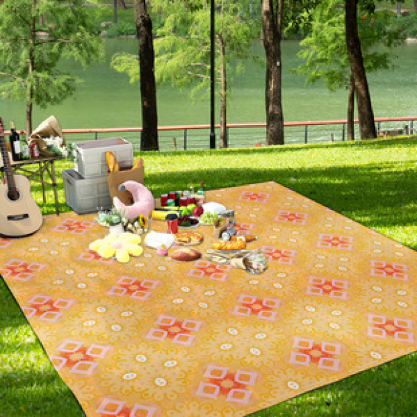 Cross border beach mat, quick drying, waterproof and moisture-proof mat, outdoor picnic mat, camping blanket