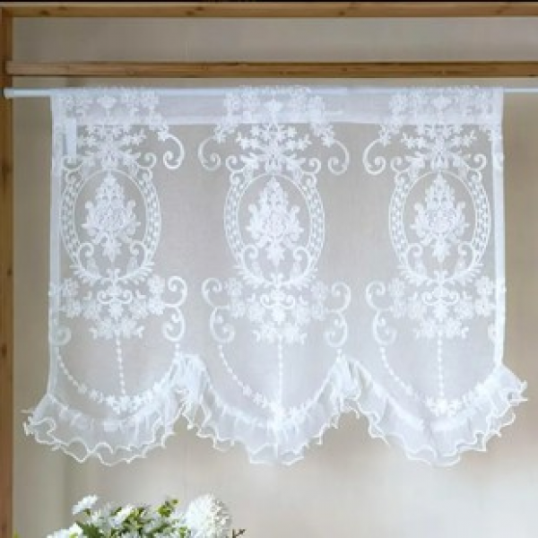 Cross border American embroidery garden curtains, small curtains, window curtains, door curtains, showcase windows, Nordic kitchen partitions, finished products