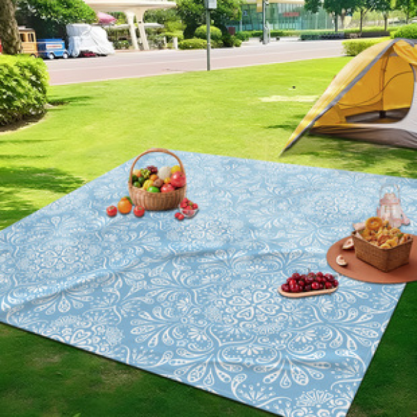 Cross border beach mat, quick drying, waterproof and moisture-proof mat, outdoor picnic mat, camping blanket