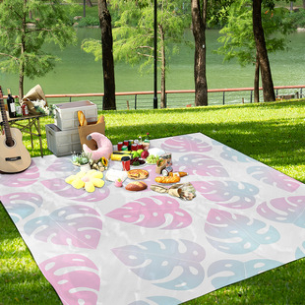 Cross border beach mat, quick drying, waterproof and moisture-proof mat, outdoor picnic mat, camping blanket