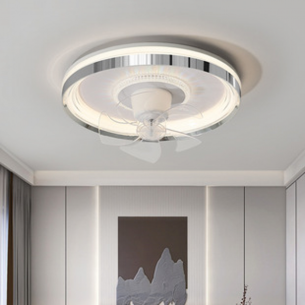 Home 360 ° Moving Head Smart Bedroom Children's Room Remote Control Voice Ceiling Light Living Room Dining Room Integrated Fan Light