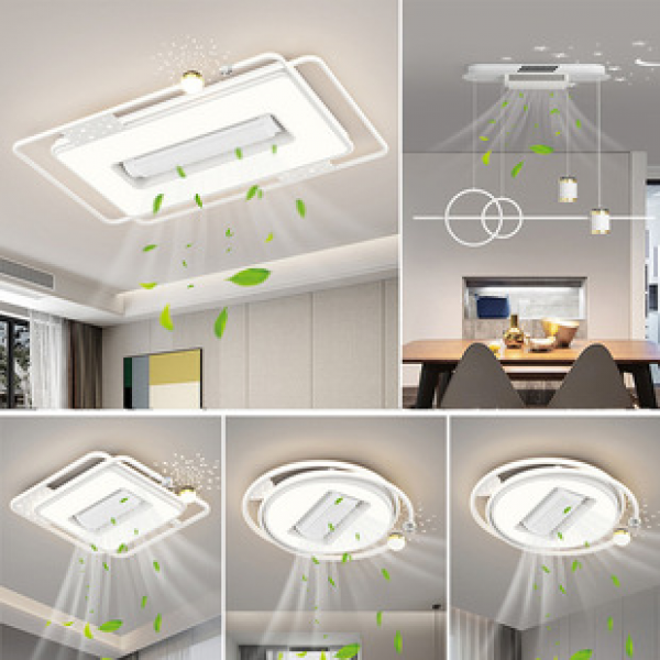 LED light 2025 new minimalist lighting fixture Zhongshan bladeless fan light bedroom modern ceiling light atmospheric living room light