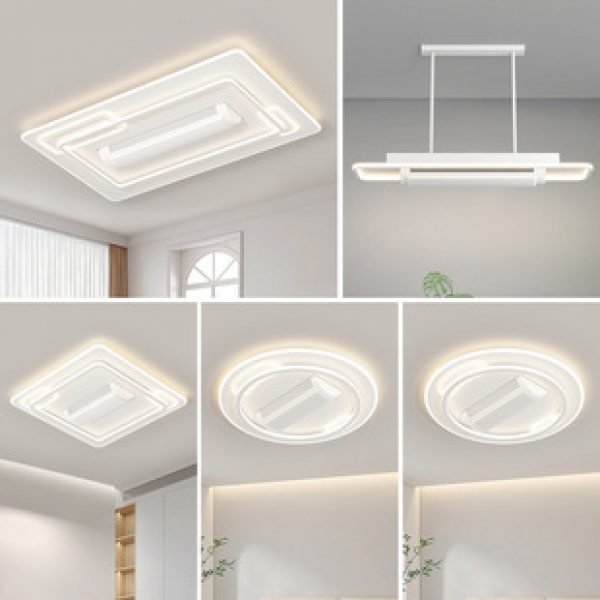 2025 New Leaf Free Fan Light LED Ceiling Light Living Room Light Simple Modern Atmosphere Bedroom Light Zhongshan Lighting