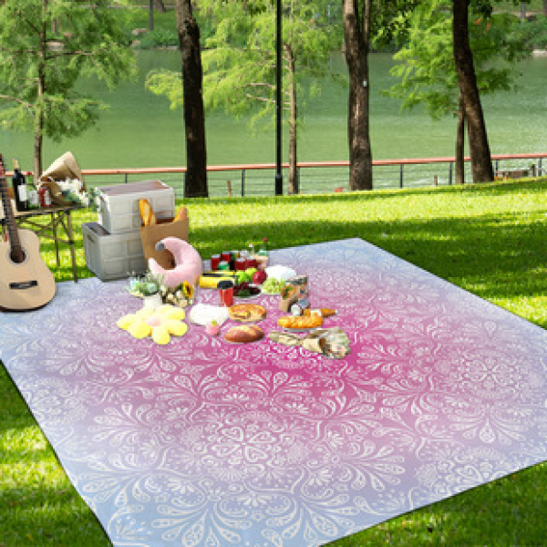 Cross border beach mat, quick drying, waterproof and moisture-proof mat, outdoor picnic mat, camping blanket
