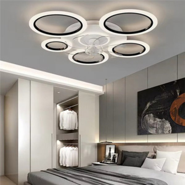 Cross border popular ceiling light, living room light, fan light, simple and modern 2025 new LED living room and bedroom fan light