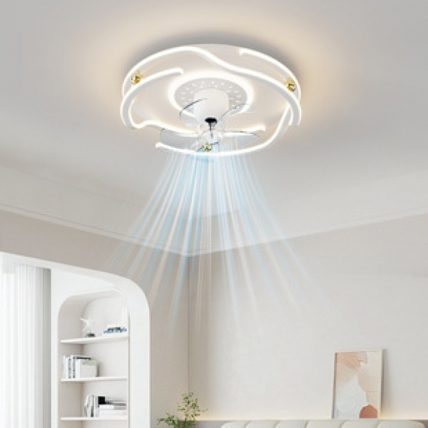 New 2025 Moving Head Fan Light Bedroom Light Ceiling Fan Light Zhongshan Modern Simple Restaurant Lighting Integrated Fan Light