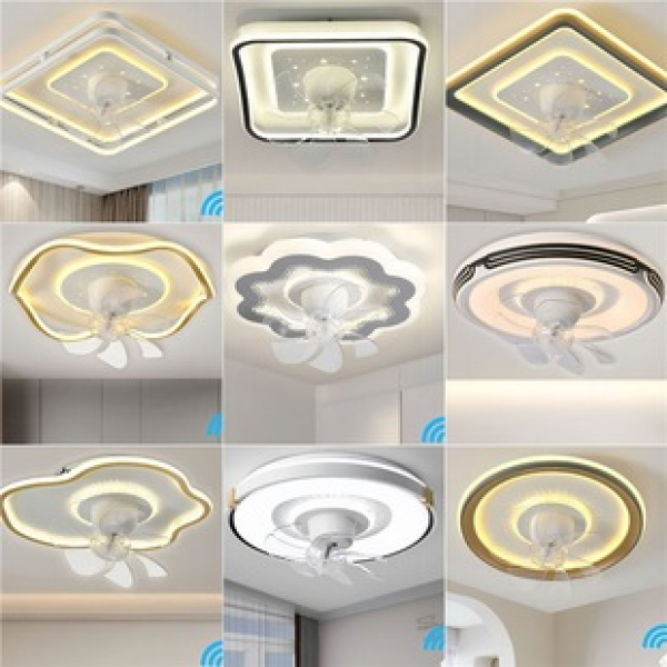 Bedroom Fan Light 360 degree Shaking Head New Modern Simple Dining Room Ceiling Light Children's Room Home Ceiling Fan Light