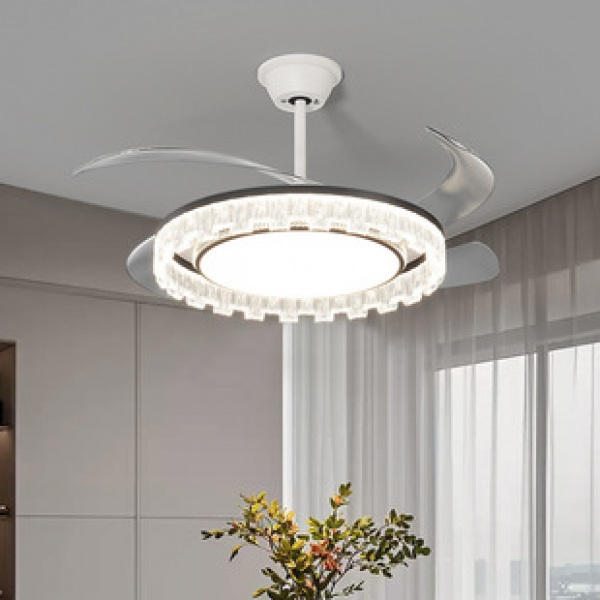 2025 new living room silent intelligent bladeless fan light, high wind intelligent ceiling fan light, bedroom living room ceiling light