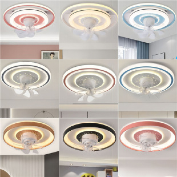 Shaking Head Ceiling Bedroom Fan Light Room Dining Room Living Room Intelligent Silent High Wind Ceiling Fan Light Zhongshan Lighting