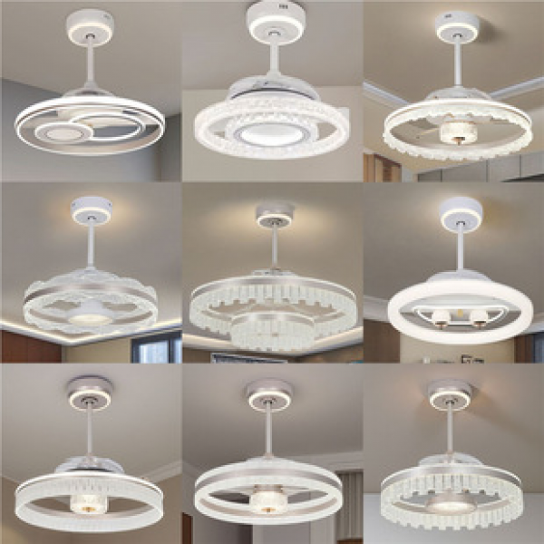Fan Light Luxury Master Bedroom Integrated Ceiling Fan Light Modern Simple Home Restaurant Fan Light Nordic Fan Light