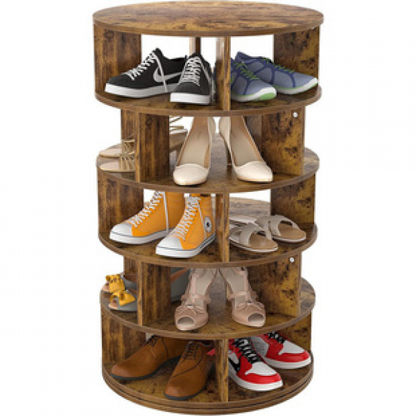 Multi story household entrance, simple partition layer, good-looking interior, multi-layer storage artifact, rotating shoe rack, 360 degree circular shape