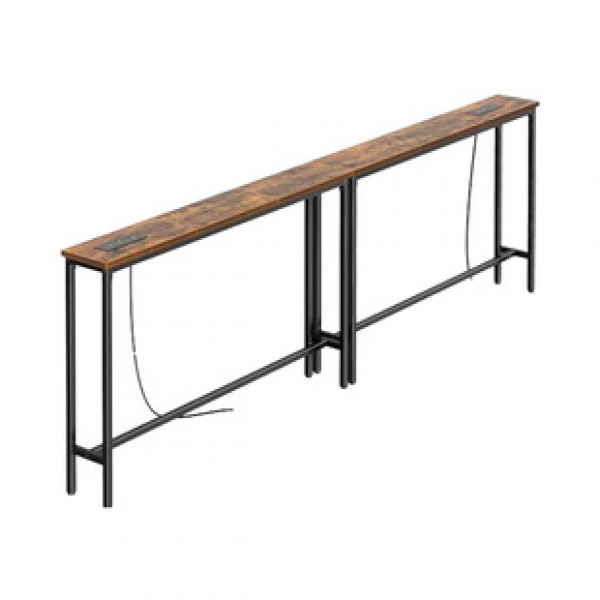 Manufacturer direct sales console table socket entrance table metal frame and X-shaped design living room and corridor furniture trend