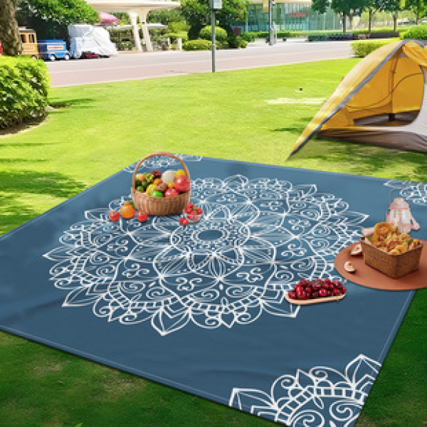 Cross border beach mat, quick drying, waterproof and moisture-proof mat, outdoor picnic mat, camping blanket