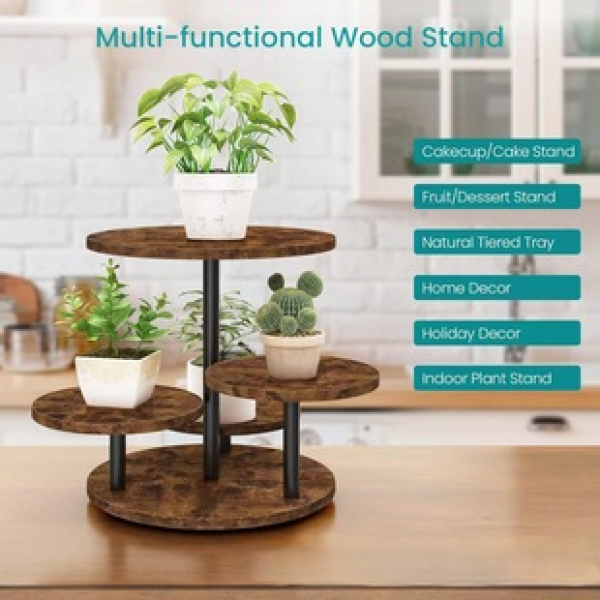 Manufacturer's direct sales rotatable cake rack, three-layer biscuit Dim sum shelf, birthday cake display rack, meat rack, tide