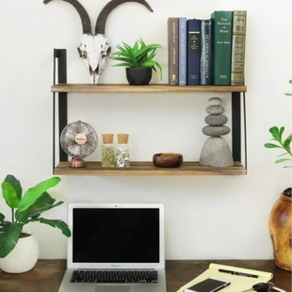 Manufacturer direct sales wall mounted shelves for home living room wall decoration, book storage racks, small potted plant placement racks, trendy