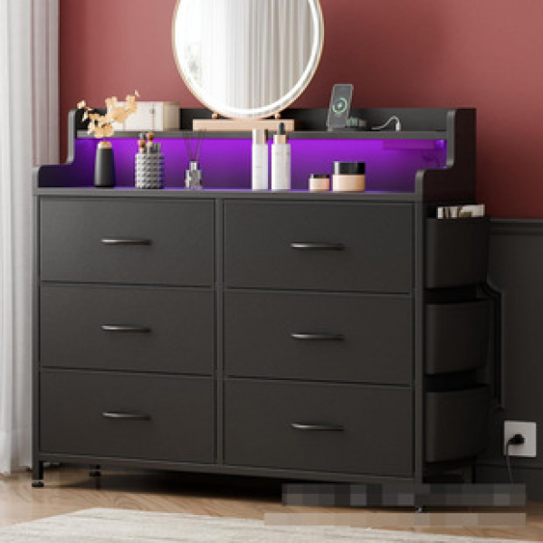 Cross border lighting socket bedside floor standing organizing cabinet, simple multi-layer storage cabinet, bedroom drawer style storage cabinet