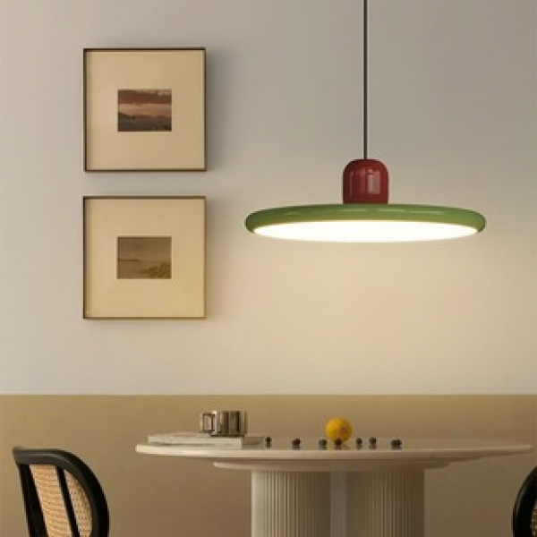 Nordic creative minimalist study light LED retro cream style pendant light modern minimalist LED UFO restaurant pendant light