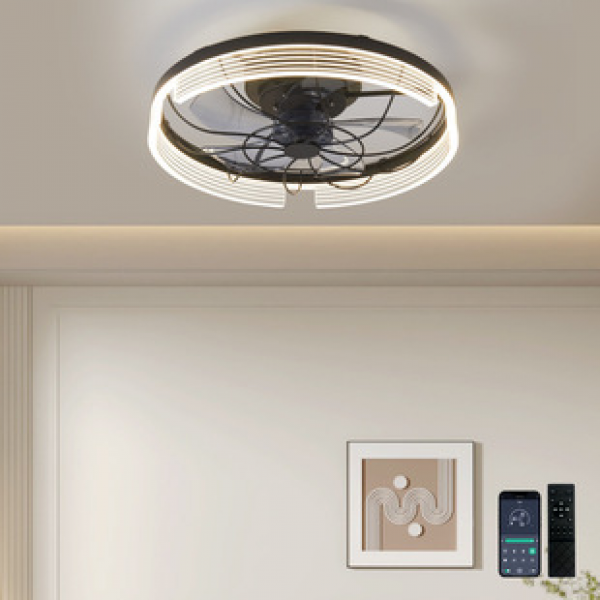 Amazon Alexa Silent Bedroom Fan Light UL Certification 110V Save Shipping Package Restaurant Living Room Light