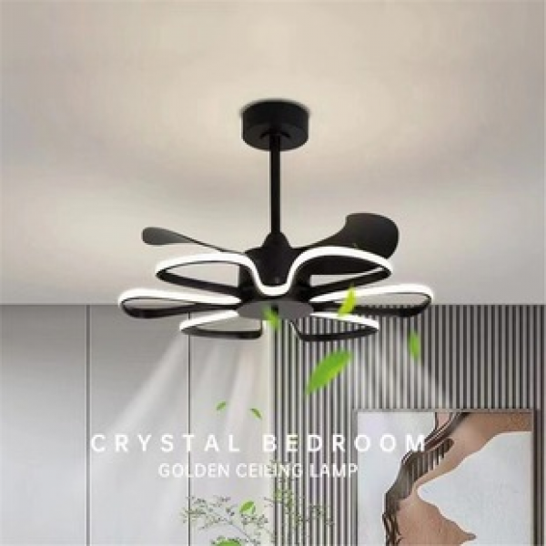 Nordic Light Luxury Fan Light Living Room Ceiling Fan Light Simple Modern Home Integrated Dining Room Study Bedroom Fan Pendant Light