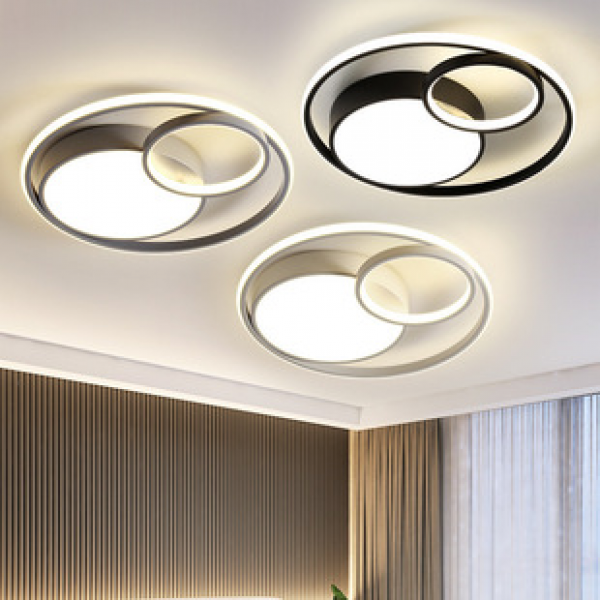 Living room, minimalist dining room, cozy master bedroom, round shaped lamp, new ceiling light, modern Nordic light